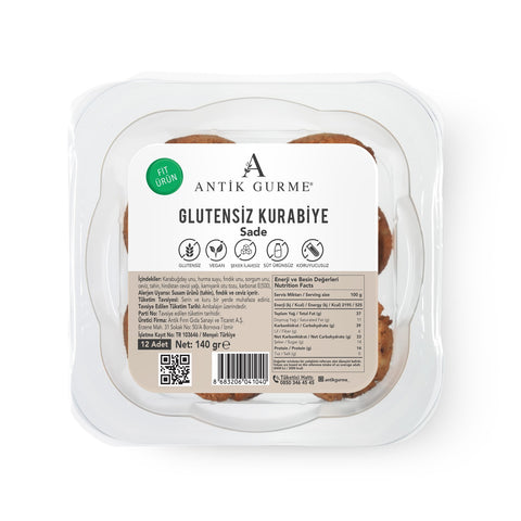 Glutensiz Kurabiye Sade 140gr